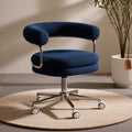 Ergonomischer Bürostuhl, mit Stoffbezug, drehbar, Farbe: blau