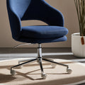 Ergonomischer Bürostuhl, mit Stoffbezug, drehbar, Farbe: blau