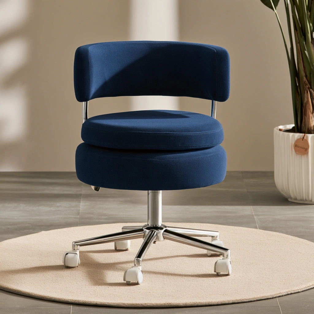 Ergonomischer Bürostuhl, mit Stoffbezug, drehbar, Farbe: blau